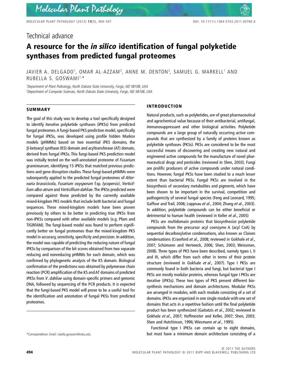 A resource for the in silico identification of fungal polyketide synthases from predicted fungal proteomes eurekamag.com/research/051/2…
