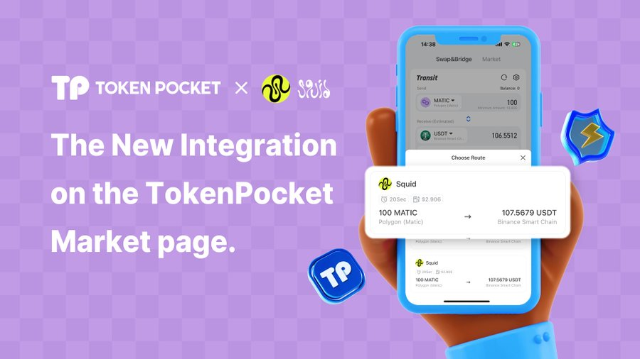 ARB_Universe's tweet image. 💥 @TokenPocket_TP collaborates with @Squidrouter 

💥 #TokenPocket users can access the cross-chain bridge service by #SquidRouter on the TokenPocket Market page

🔽 VISIT
tokenpocket.pro
#ARB_Universe
