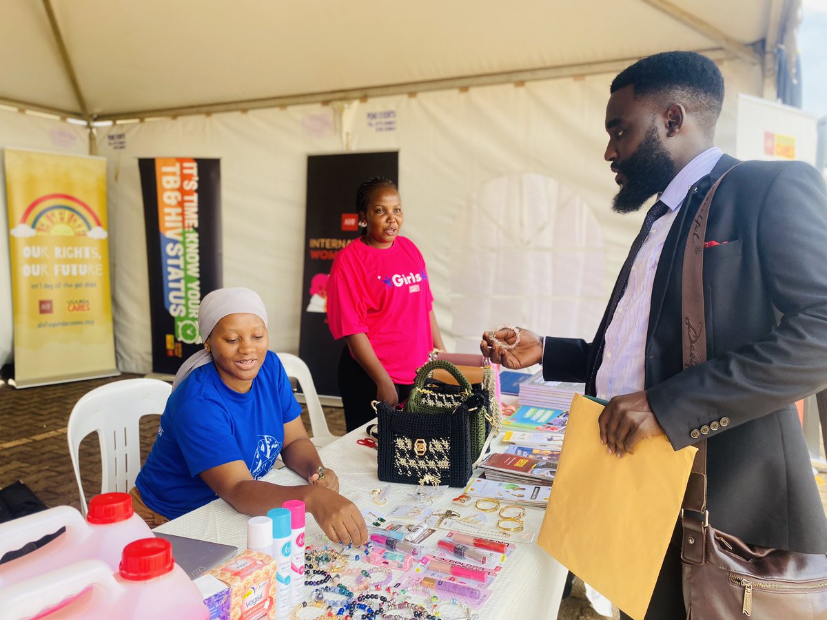 Our @GirlsAct_Uganda leaders have today joined #EducationExhibition at Kololo Independence Grounds to showcase their items such as bags, bracelets ,counter books, liquid soap & other IEC materials This is organized by @Educ_SportsUg ahead of the #InternationalDayOfEducation