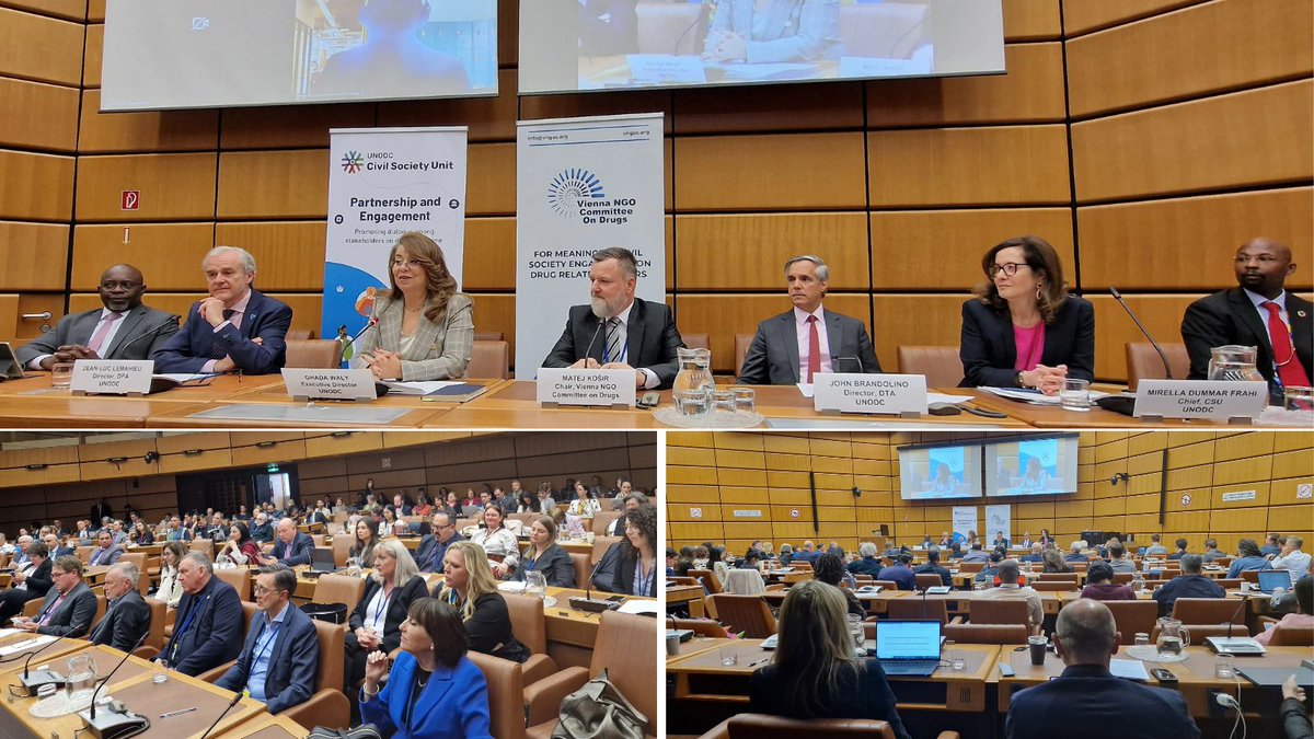UNODC CSU (@unodccsu) on Twitter photo "We partner with #civilsociety on capacity-building, service provision & many other areas"
At the #CND67 informal dialogue w/ #civilsociety, <a href="/GhadaFathiWaly/">Ghada Fathi Waly</a> highlighted the key role of civil society & noted joint efforts in addressing challenges posed by the world drug problem "We partner with #civilsociety on capacity-building, service provision & many other areas"
At the #CND67 informal dialogue w/ #civilsociety, <a href="/GhadaFathiWaly/">Ghada Fathi Waly</a> highlighted the key role of civil society & noted joint efforts in addressing challenges posed by the world drug problem
