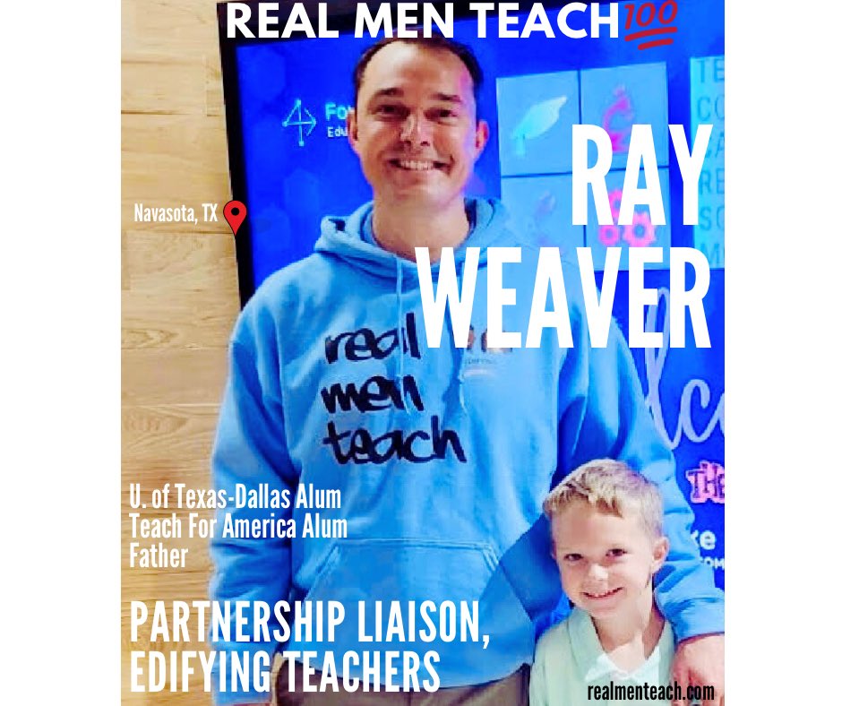 Real Men Teach is partnering with @EdifyTeachers 🩵🖤 Edifying Teachers provides personalized professional mentorship that supports and retains teachers of color. Today we celebrate Ray Weaver, Partnership Liaison, with Edifying Teachers. Go to realmenteach.com/jobs today!