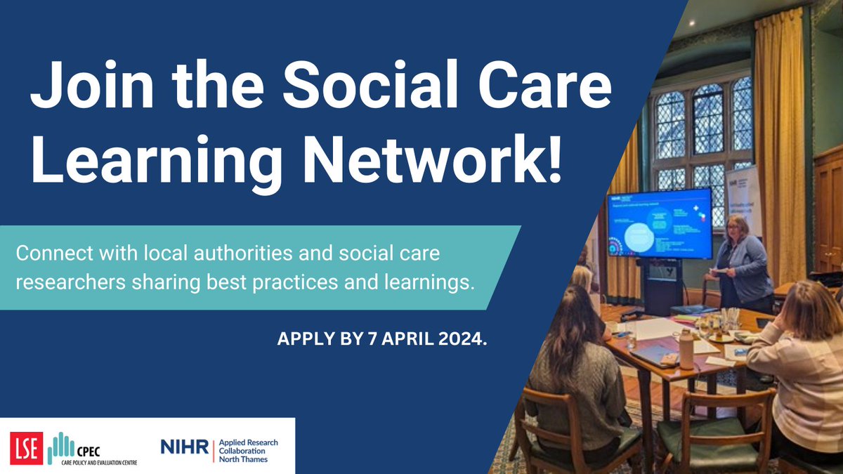 Are you a #SocialCare researcher? Or working on #SocialCare within a local authority?🔍 Together with @arc_nt, we're offering various fellowships and internships to join the Social Care Learning Network. APPLY BY 7 APRIL. Details:👉arc-nt.nihr.ac.uk/research/proje… @1adass @LGAcomms