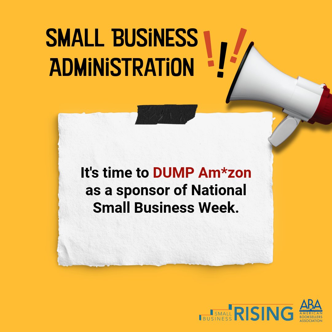 With the FTC investigating Amazon for anticompetitive practices that hurt countless small businesses, the time has come for the @SBAgov to dump Amazon as a co-sponsor of National Small Business Week. PLEASE AMPLIFY! #SBADumpAmazon