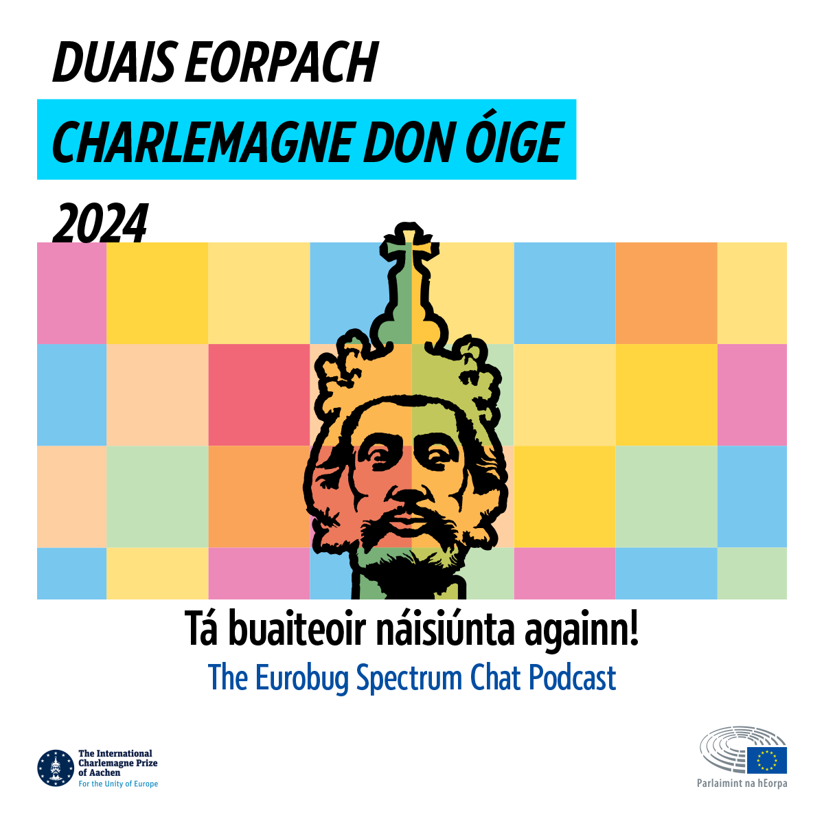 Comhghairdeas mór le The Eurobug Spectrum Chat Podcast a bhuaigh Duais Charlemagne don Óige na bliana seo in 🇮🇪! Áis atá sa phodchraoladh do dhaoine óga a bhfuil spéis acu in Erasmus+ 👉 podcasters.spotify.com/pod/show/eurob… Tuilleadh eolais faoin duais 👉 europa.eu/!dCDvBY