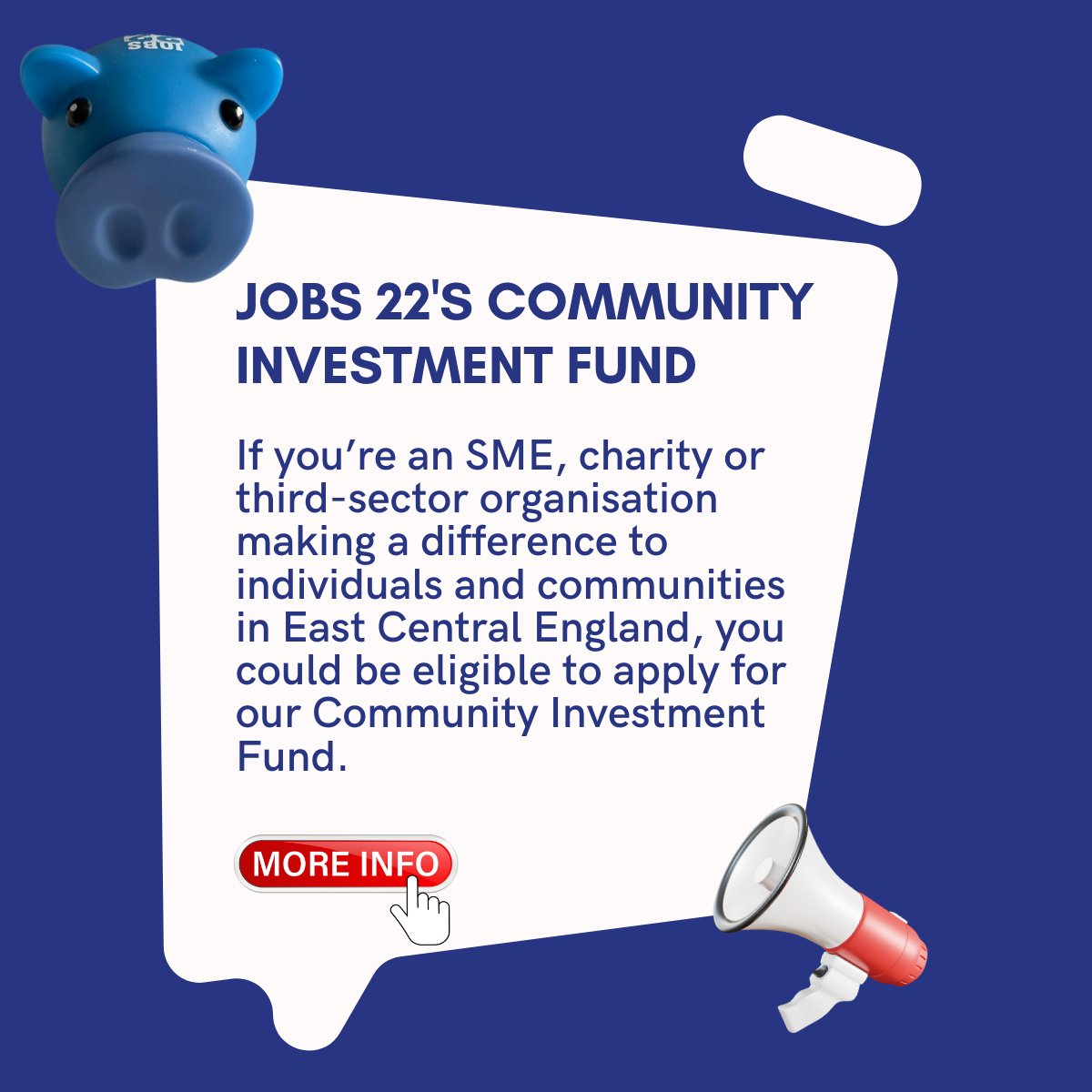 Are you an SME, charity, or third-sector organisation making waves in East Central England? Our Community Investment Fund is here to support your mission and help you deliver more social value jobs-22.co.uk/cif #communityinvestmentfund #restartscheme #jobs22