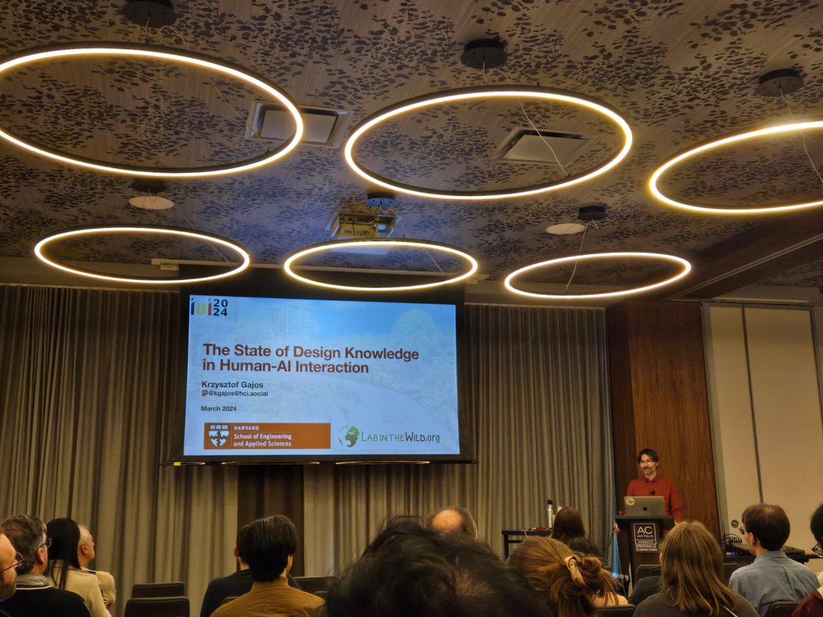 ACMIUI's tweet photo. Day 2 of the main conference for #IUI2024 opens with a highly anticipated keynote from Dr. Krzysztof Gajos https://t.co/k3ZH1scdEd
