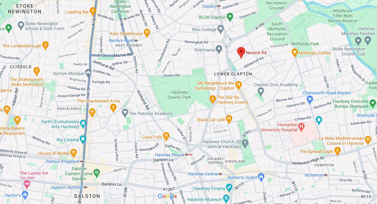Six fire engines and around 40 firefighters are attending a fire on Newick Road in #Hackney. More information to follow.