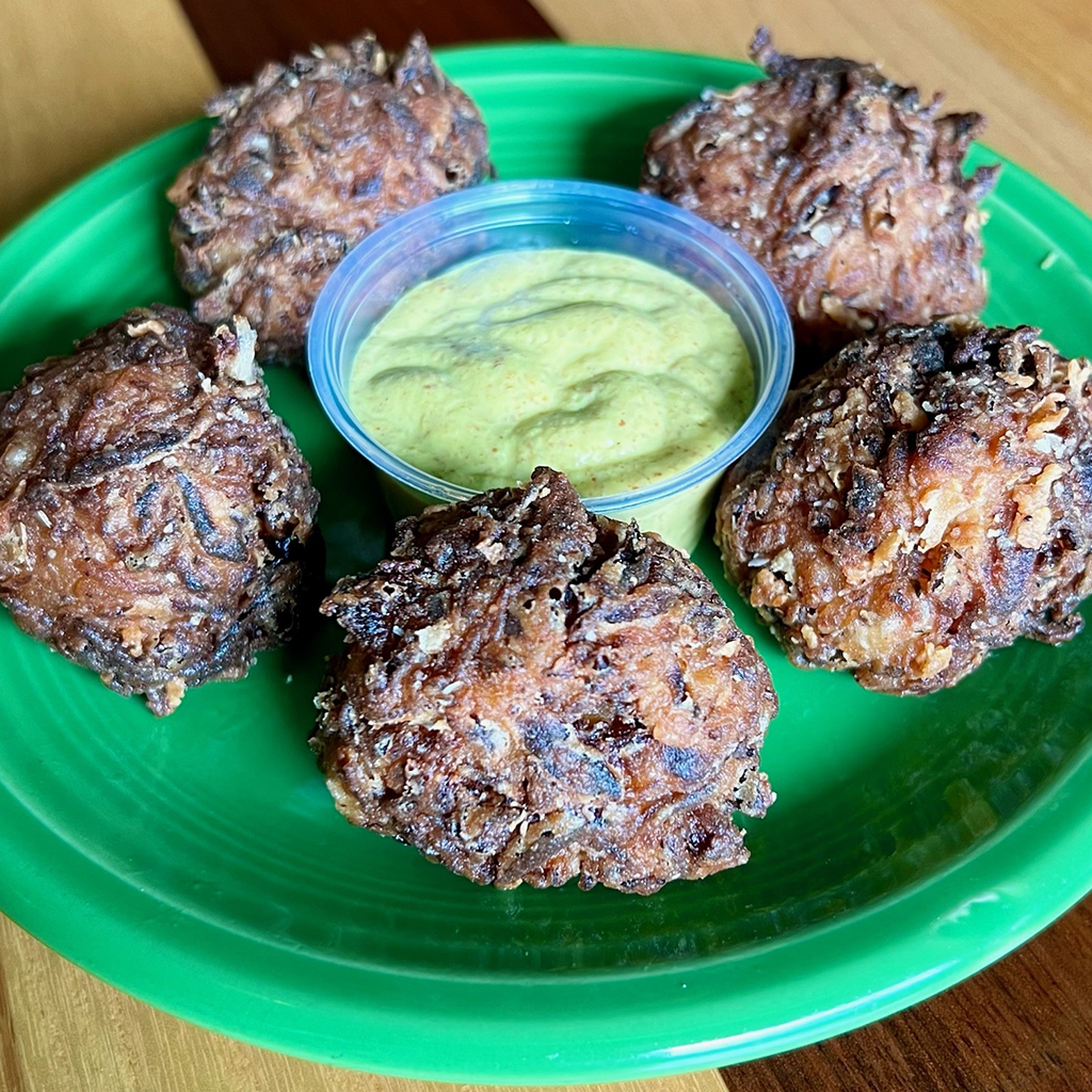 A symphony of sauerkraut awaits! 🎶 Yes, we have sauerkraut balls! These bites are packed with the perfect blend of sauerkraut, sauteed caramelized onions, and our signature Melt kraut spice. Order in-store, for pick-up or delivery! bit.ly/3TfxKMa