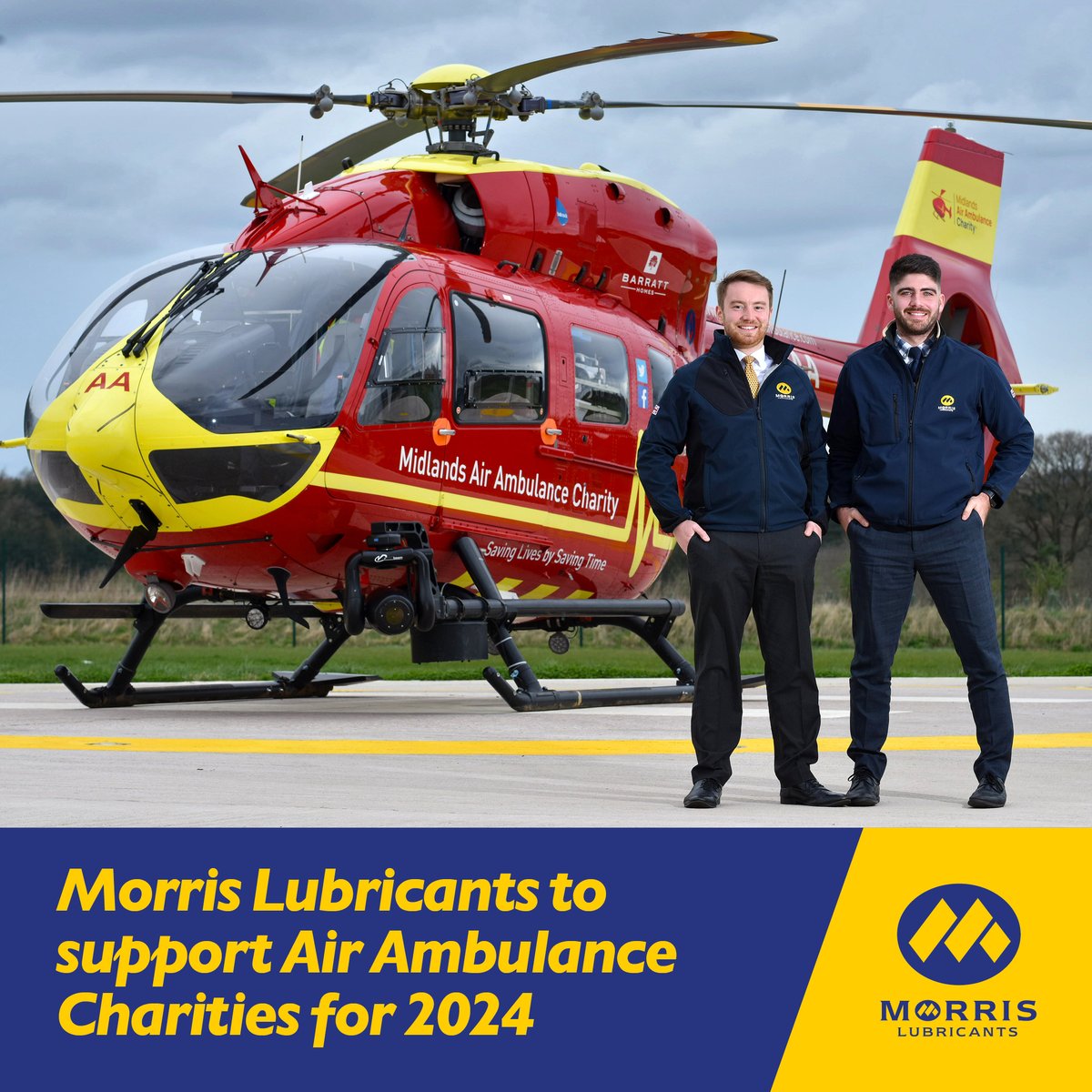 @Morrisoil is delighted to announce that its chosen charities for 2024 are @MAA_Charity, @air_ambulance, & @GBairambulance. There's lots of fundraising planned for 2024 including a Tandem Skydive. To read about this daring challenge & donate, click here: ow.ly/V0i350QXz0E