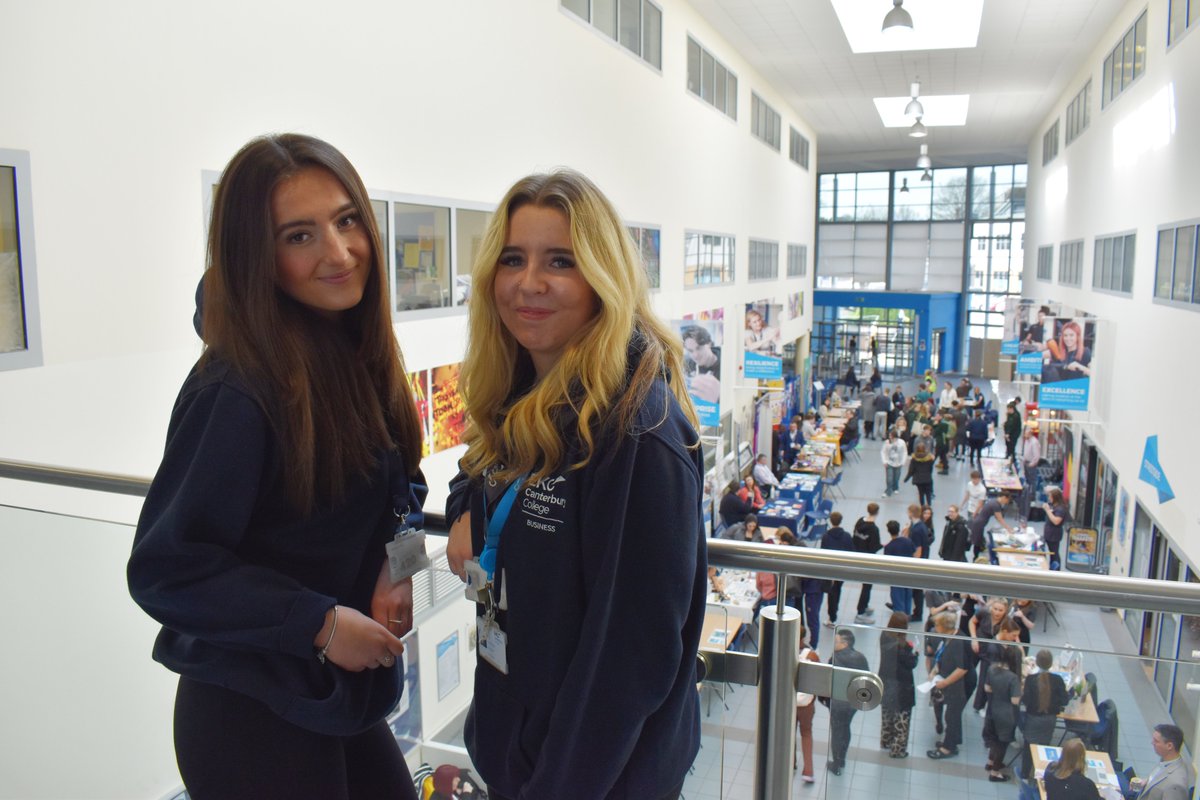 Milly and Maisie were also involved with setting up today's Careers Fair. 👏 'We've been setting the stalls up this morning so that businesses can come in and feel welcome before they speak to all of the students today.' #communityweek