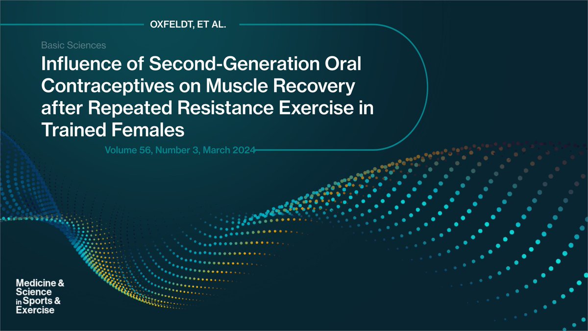 Oral contraceptives (OCs) are commonly used by female athletes, but their effects on skeletal muscle are still poorly understood.  Oxfeldt et al. investigated if trained females using OCs differed from nonusers in muscle recovery after repeated exercise ✨ brnw.ch/21wI2SQ