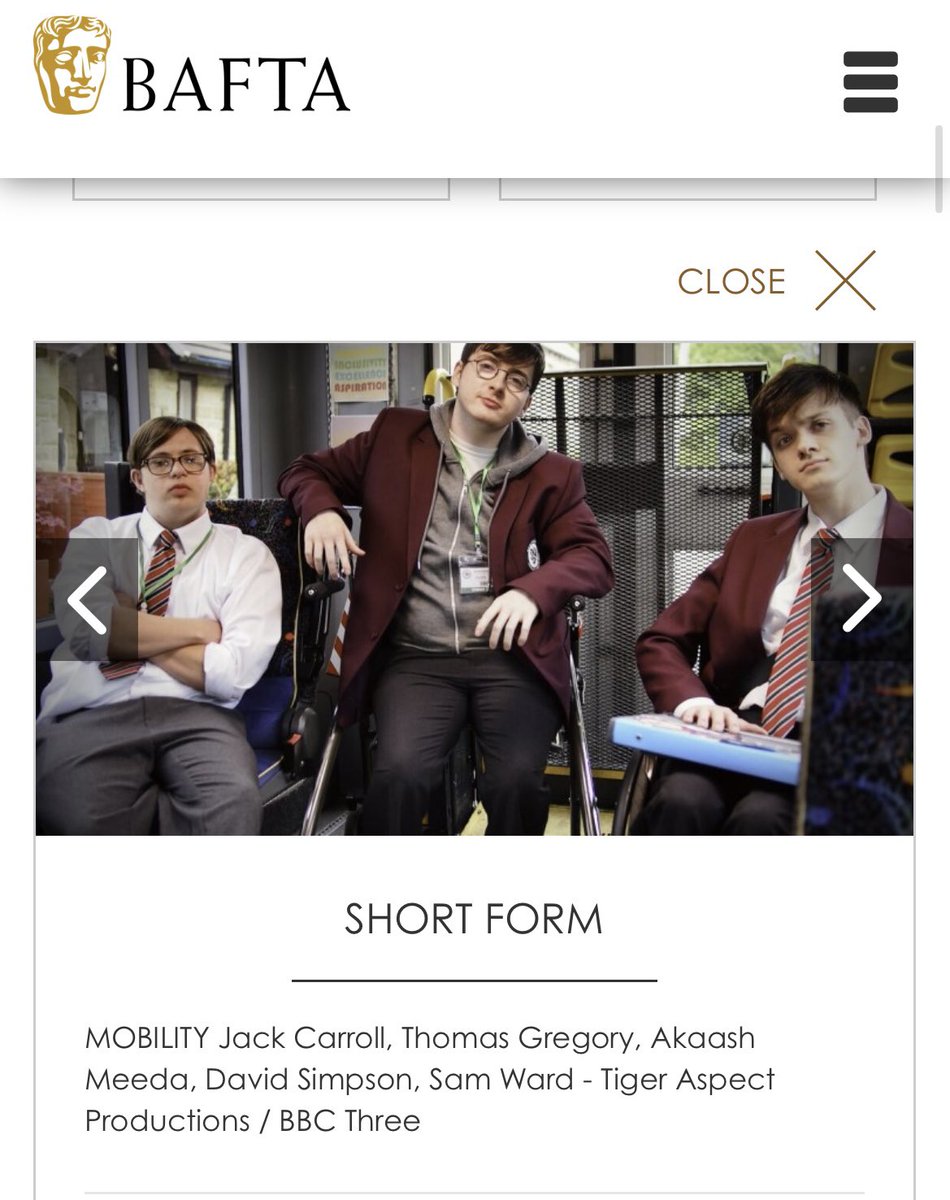 Mobility, the short film I co-wrote and starred in has just been nominated for a BAFTA! You can still catch it on the Iplayer. Congrats co-writer Tom Gregory, director Akaash Meeda and producer Sam Ward as well as brilliant cast and crew, Dave Simpson Tiger Aspect and the BBC.