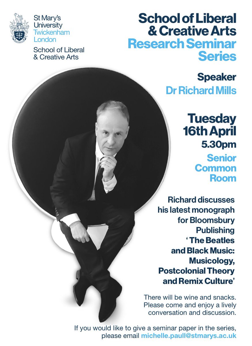 Please join us on the 16th of April for an evening of fab sounds and fun theory on #TheBeatles Wine and snacks will be served!