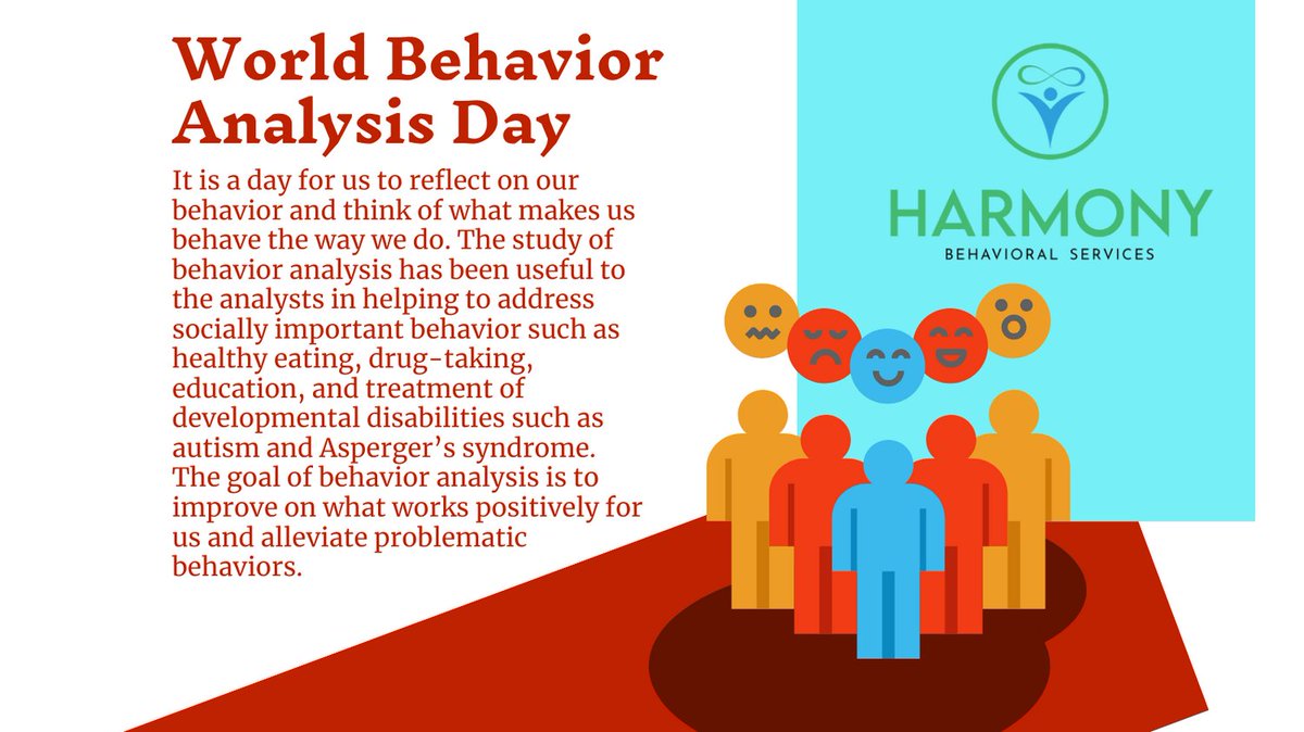 Today is World Behavior Analysis Day!  The goal of #behavioranalysis is to improve on what works positively for us & alleviate problematic behaviors.  
#ABA #ABAtherapy #appliedbehavioranalysis #autism #autismawareness #autismacceptance #behaviortherapy