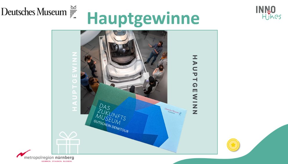 Metropolregion Nürnberg (@metropolregionn) on Twitter photo Jetzt InnoHikes-App laden und Chancen auf einen der coolen Hauptpreise sichern: eine exklusive Denktour im Zukunftsmuseum in #Nürnberg! innohikes.de/app
#innohikes #gewinn #innovationen #karriere #ausbildung #studium #metropolregionnürnberg #app #apptipp
<a href="/DeutschesMuseum/">Deutsches Museum</a> Jetzt InnoHikes-App laden und Chancen auf einen der coolen Hauptpreise sichern: eine exklusive Denktour im Zukunftsmuseum in #Nürnberg! innohikes.de/app
#innohikes #gewinn #innovationen #karriere #ausbildung #studium #metropolregionnürnberg #app #apptipp
<a href="/DeutschesMuseum/">Deutsches Museum</a>