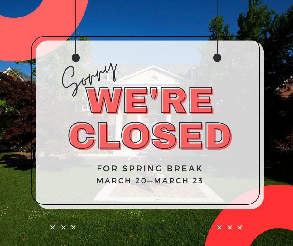 We know, we're sad about it too. The Kentucky Museum is closed for Spring Break from March 20 to March 23. We will reopen on March 27 with lots of new things in store!