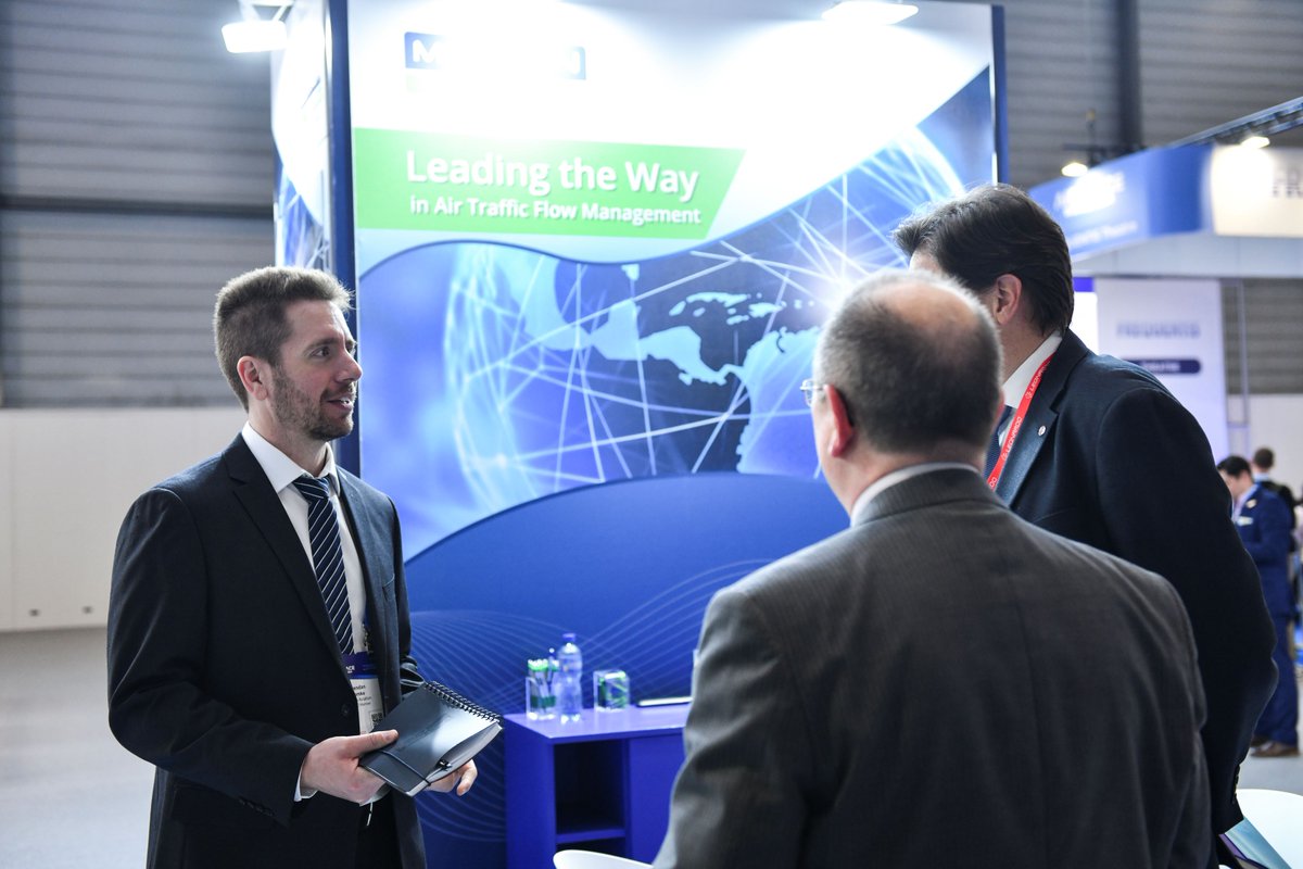 Brendan Kemke briefing attendees at Airspace World 2024, Geneva. Visit us at Space J08 for details on our Harmony System. lnkd.in/eU_4gtzT #aviation #ATFM #metronaviation #ATFM #airspaceworld
