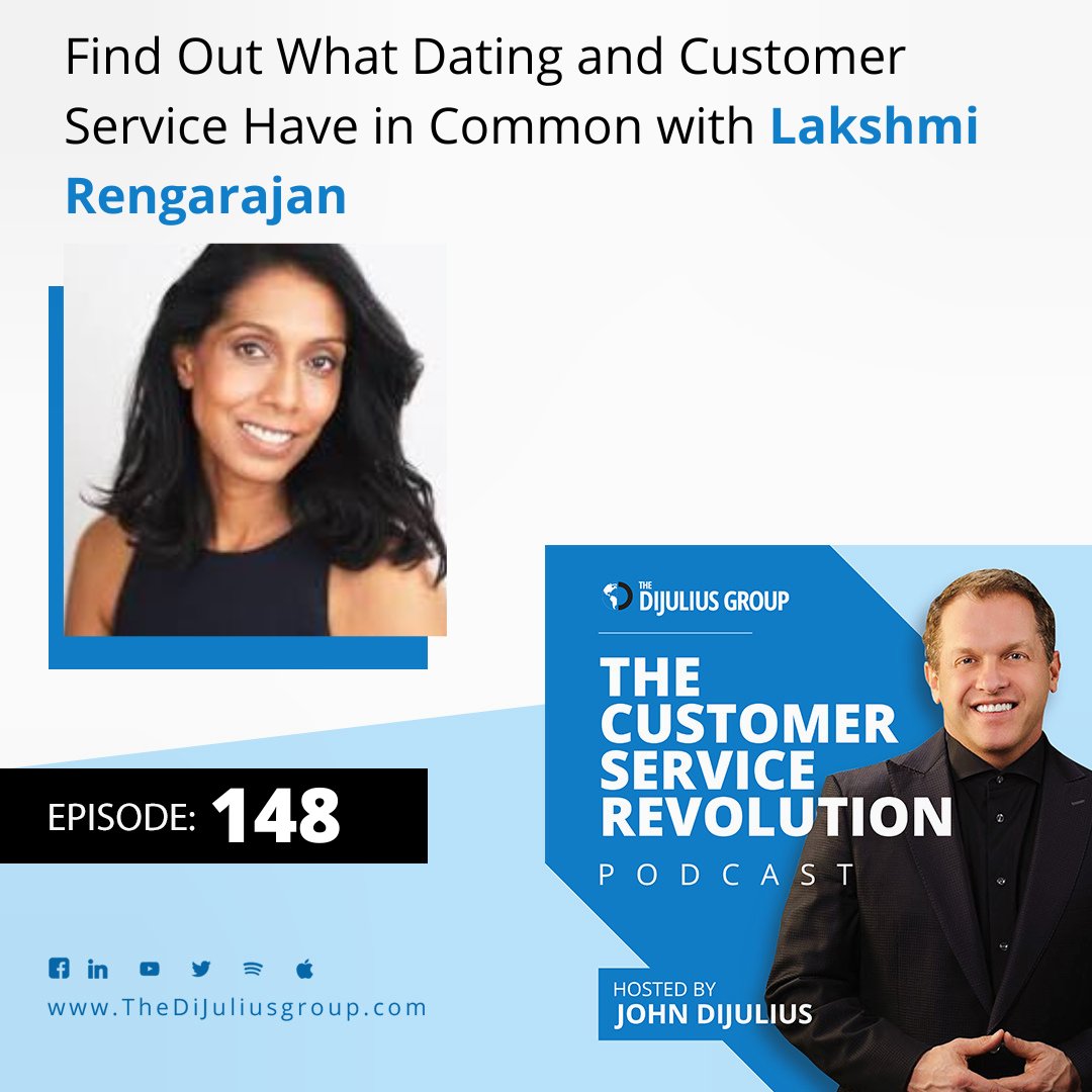 Get a fresh take on leadership skills with Lakshmi Rengarajan on this episode of #CustomerServiceRevolution. Learn how online dating strategies can revolutionize business connections.

Listen here → thedijuliusgroup.com/csr148

#worldclasscustomerservice #customerexperience