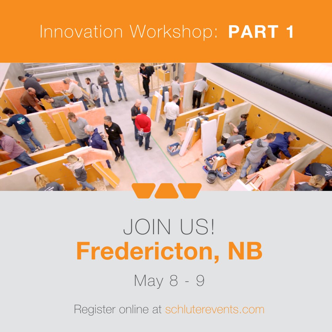 How ya doin', Fredericton? Ready for an Innovation Workshop in May? If you haven't registered yet, what are you waiting for? schluterevents.com/en/north_ameri… #workshop #fredericton #schluter #tile