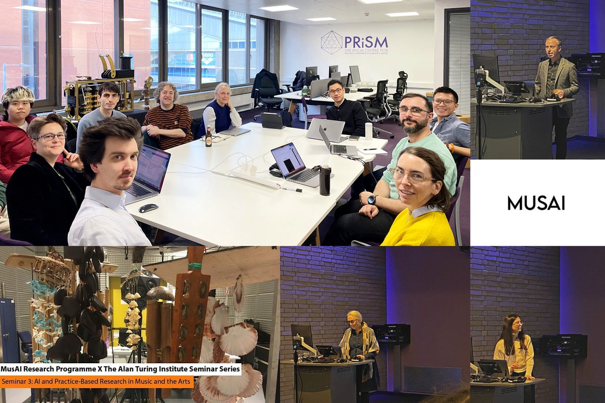 PRiSM recently hosted two public lectures @rncmlive led by Professor Georgina Born & her team at the 'MusAI' Research Program (@MusAIproject), one as part of a seminar series organised in conjunction w/The Alan Turing Institute @turinginst Full story: rncm.ac.uk/research/resea…