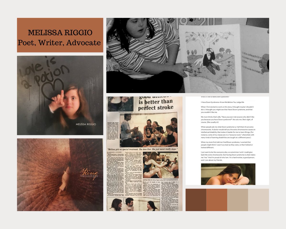 1/Tomorrow is World Down Syndrome Day. We must always remember those who helped pave the way, so today we honor Melissa Riggio.
She was a poet, writer, swimmer, advocate, and change maker.
When Melissa was born with Down syndrome in 1988 there were hardly any books for the...