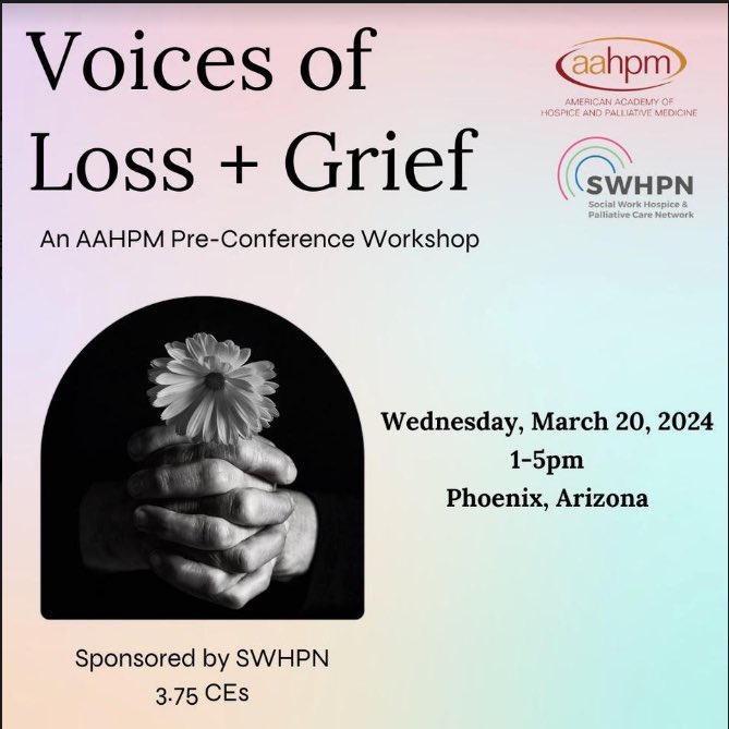 Grateful to join with these voices of patients, bereaved family members, and colleagues to explore grief, joy, and the ways we process loss. This afternoon #hapc24 #pallonc organized and moderated by the incredible Esther Ammon ❤️