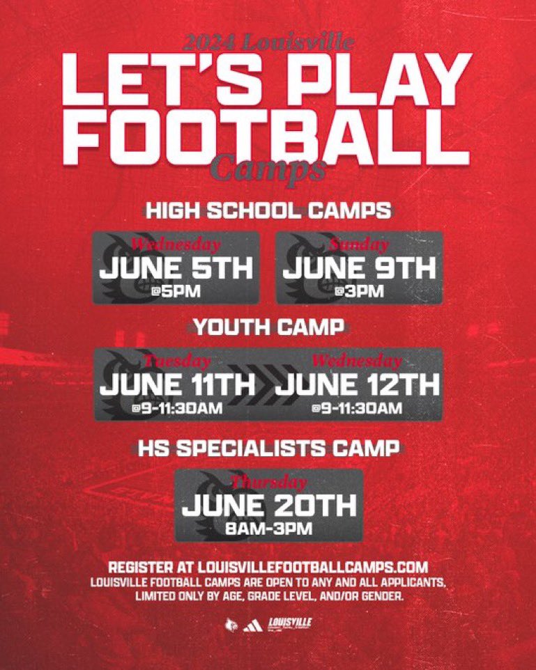 I’m happy to announce a camp invite from <a href="/ULFBRecruiting/">Louisville FB Recruiting</a>