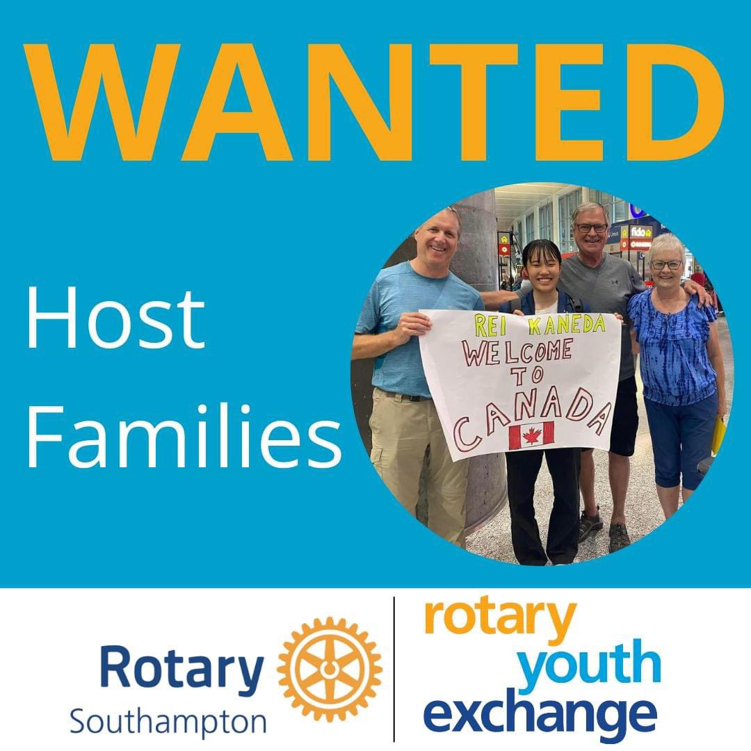 Southampton Rotary (@southamptonr) on Twitter photo Host a Student Change a Life
🌍✨ Interested in adding an International Student to your family?
We are seeking applications for volunteer Host Families to host our incoming student for 3 months between September 2024 and July 2025. Contact us at rotary1938@gmail.com to learn more Host a Student Change a Life
🌍✨ Interested in adding an International Student to your family?
We are seeking applications for volunteer Host Families to host our incoming student for 3 months between September 2024 and July 2025. Contact us at rotary1938@gmail.com to learn more