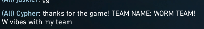 I MAKE A TEEAM WE ARE CALL TEAM WORM