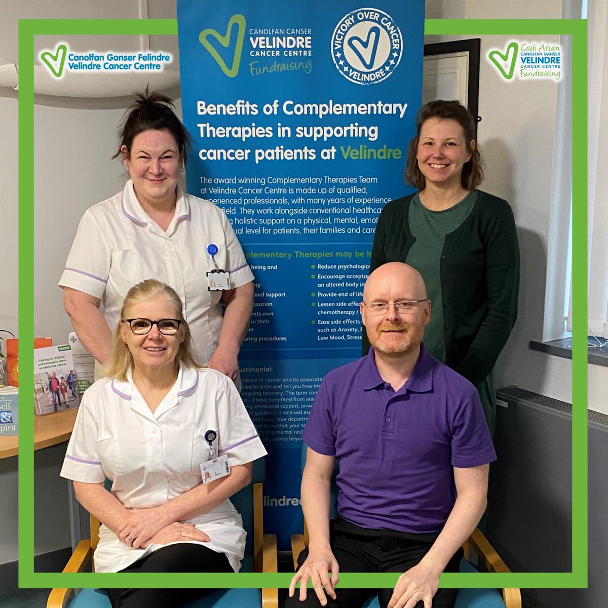 Today marks the start of Complementary Therapies Week! Our team of four see around 30 patients a month and are fully funded by the charity. Over the next few days, we’ll introduce you to the services we provide here at Velindre. More info 👉 bit.ly/4cnG1F2