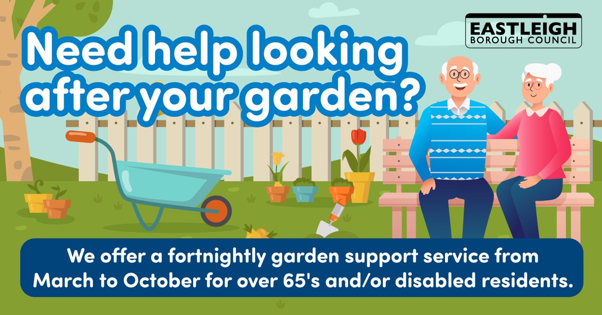🌼 We offer a gardening support service for elderly & disabled residents.

We'll help maintain your garden with lawn cutting, edging, pruning & low hedge trimming. Please note, we don't offer tree cutting.

Find out more 👇
ow.ly/kWlV50QXp3S

 #Eastleigh #GardeningServices