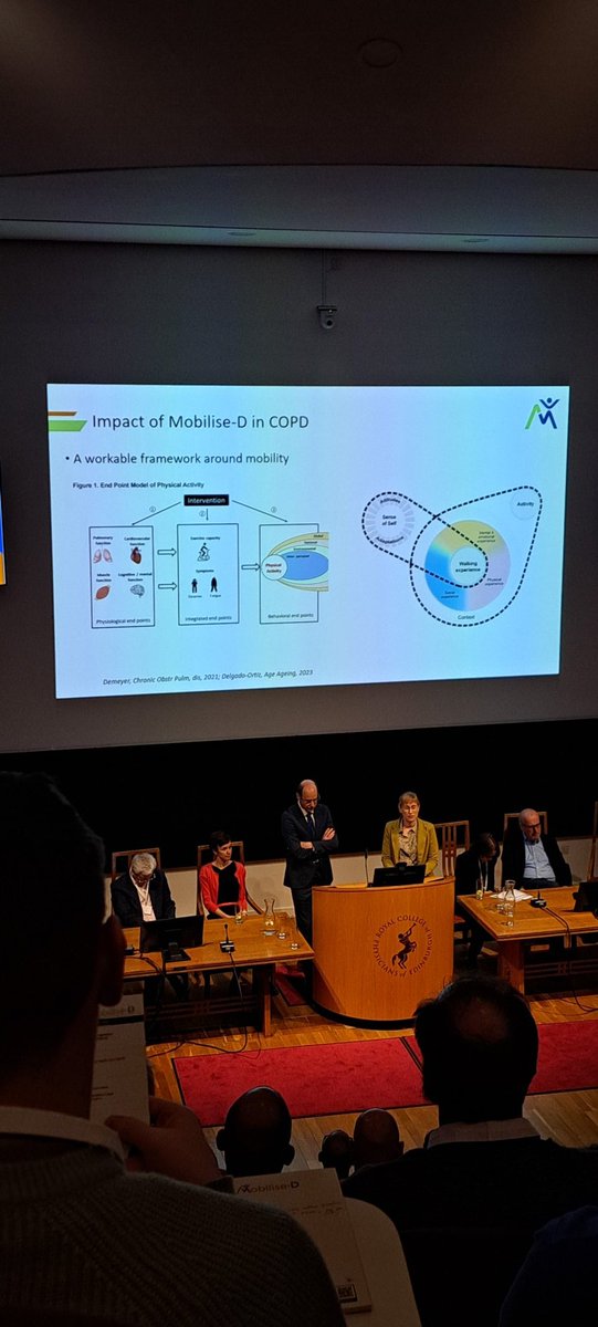 Exciting day at the @Mobilise_D conference, sharing all the hard work that has been done over the past years. [Also, very happy to see the conceptual framework reminding us that walking is far more complex than physical mobility 🙃].