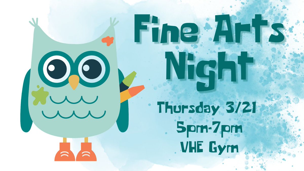 Kim Muhlheim (@owlthingsart) on Twitter photo Fine Arts Night is TOMORROW! Come join our celebration of the Arts at VHE! Preview the art show in our Virtual Gallery and pre-order your student's framed artwork to pick up at FAN!
artomestore.com/collections/viā¦
<a href="/VHEPTO/">Virginia-Highland Elementary PTO</a> <a href="/APS_VHE/">Virginia-Highland Elementary</a> <a href="/ArtomeArtShows/">ArtomƩ Art Shows</a> Fine Arts Night is TOMORROW! Come join our celebration of the Arts at VHE! Preview the art show in our Virtual Gallery and pre-order your student's framed artwork to pick up at FAN!
artomestore.com/collections/viā¦
<a href="/VHEPTO/">Virginia-Highland Elementary PTO</a> <a href="/APS_VHE/">Virginia-Highland Elementary</a> <a href="/ArtomeArtShows/">ArtomƩ Art Shows</a>