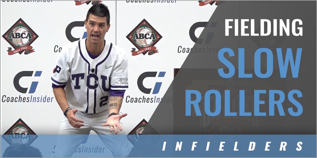 Infielder's Fundamentals on Fielding Slow Rollers and Choppers with TJ Bruce (@tj_bruce) - Texas Christian Univ. (@TCU_Baseball) Watch the video here: coachesinsider.com/baseball/infie…