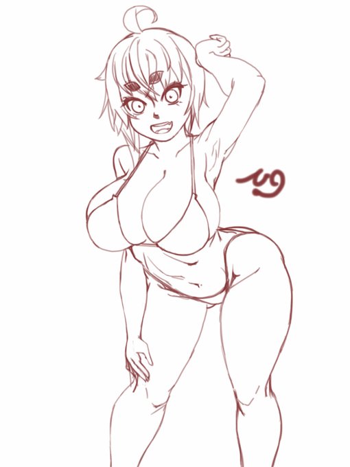 ビキニ蓮歌ラフ
#九嶺蓮歌 