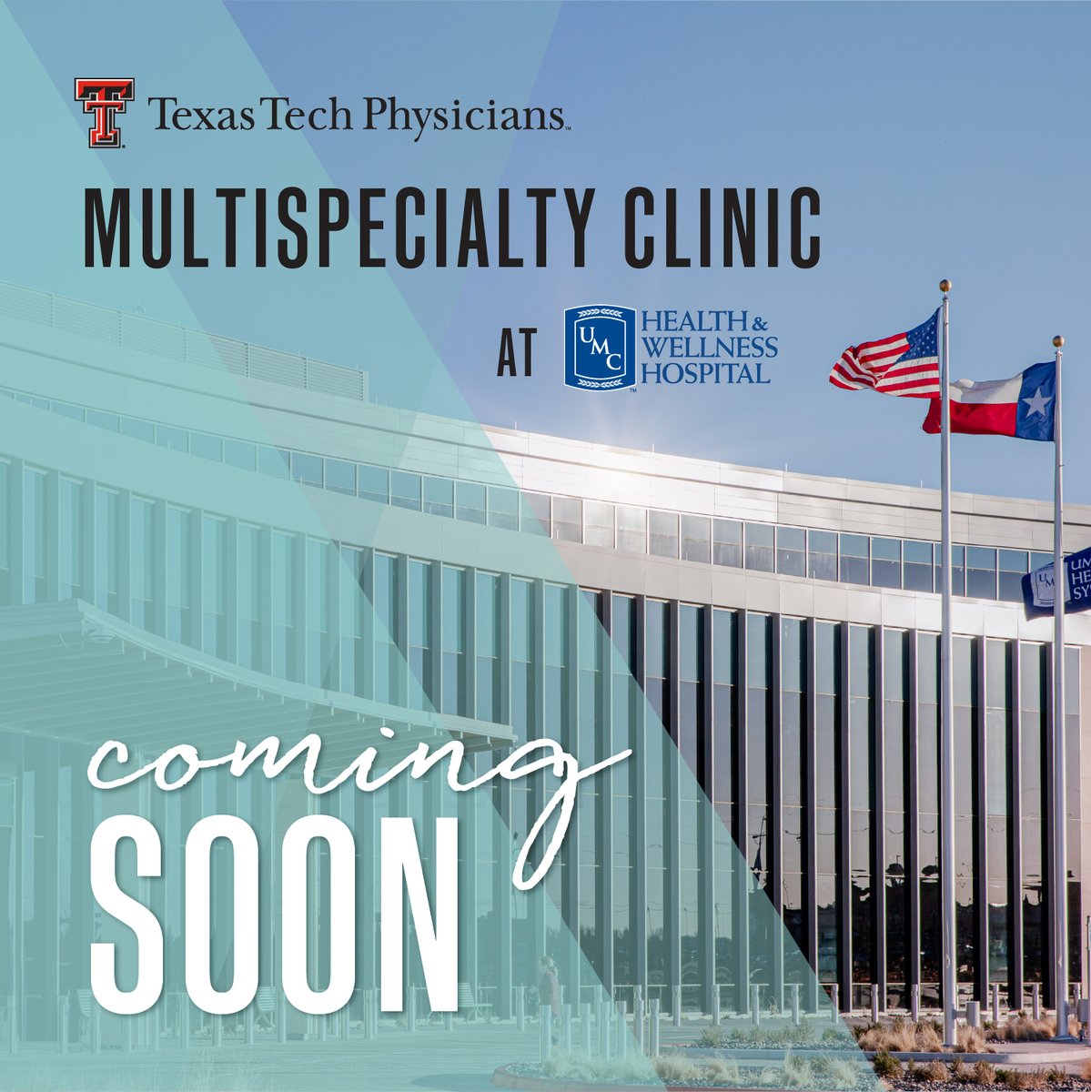 Texas Tech Physicians will open a new Multispecialty Clinic at the @umchealthsystem Health & Wellness Hospital in southwest Lubbock on April 1. Located at 11011 Slide Rd., our primary care clinicians and specialists will provide the same compassionate care you know and trust.