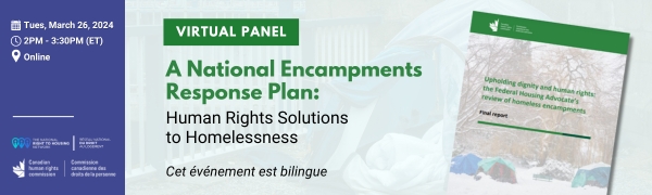 🔔 Don't miss out on March 26! Federal Housing Advocate, @R2HNetwork, and experts discuss recent encampments report and call for human rights-based National Encampments Response Plan! Get tools for community implementation. eventbrite.ca/e/human-rights…