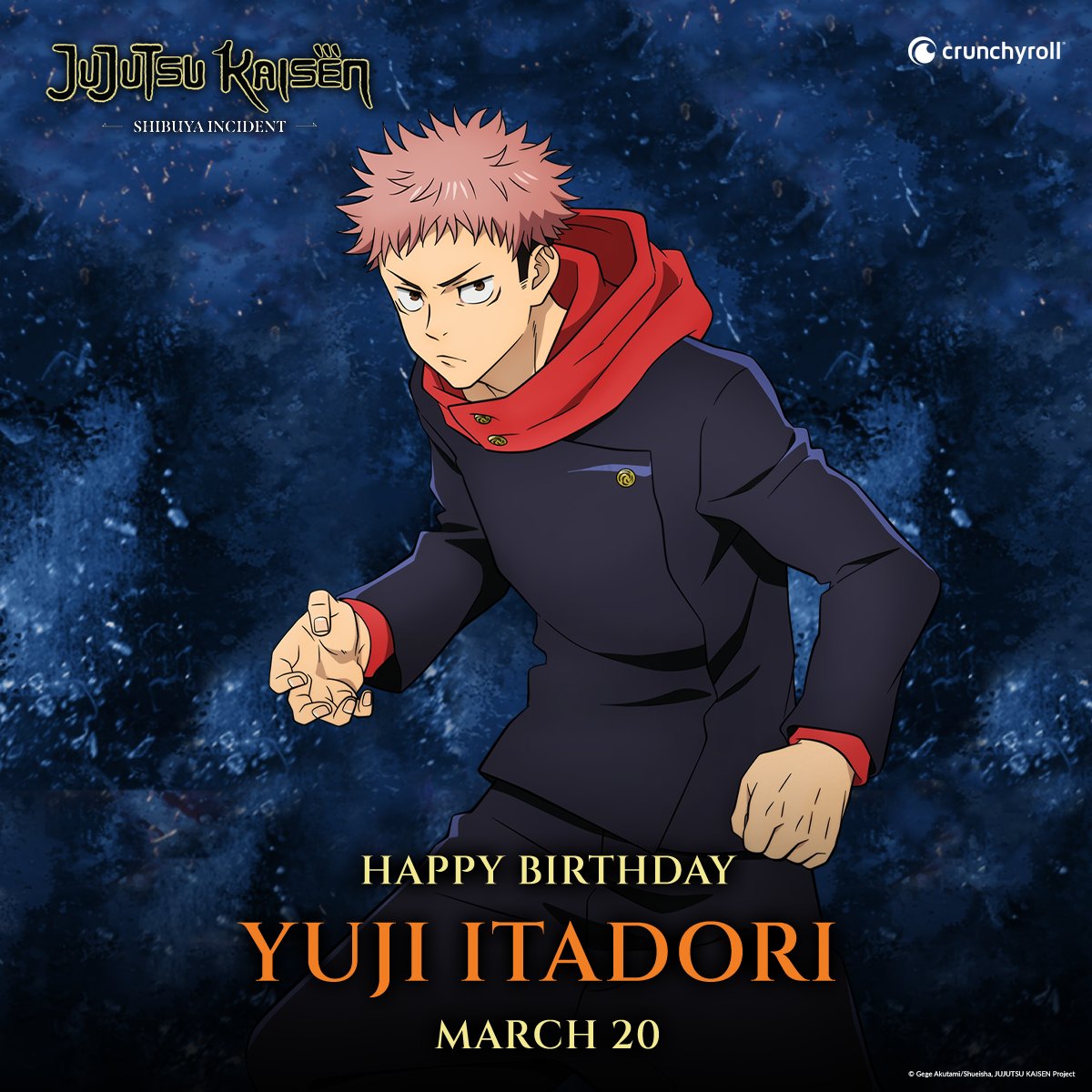 Jujutsu_Kaisen_'s tweet photo. Happy birthday, Yuji Itadori 🎉 #JujutsuKaisen https://t.co/X8LNnrTgxG