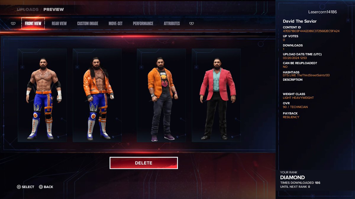 TheSaviorDTS's tweet photo. Ladies &amp; Gentlemen Your Savior has arrived to the WWE 2K24 Community Creations. 

Tags: LWE, DTS, TheThirdStreetSaints133 https://t.co/oKI9x6ZY2p