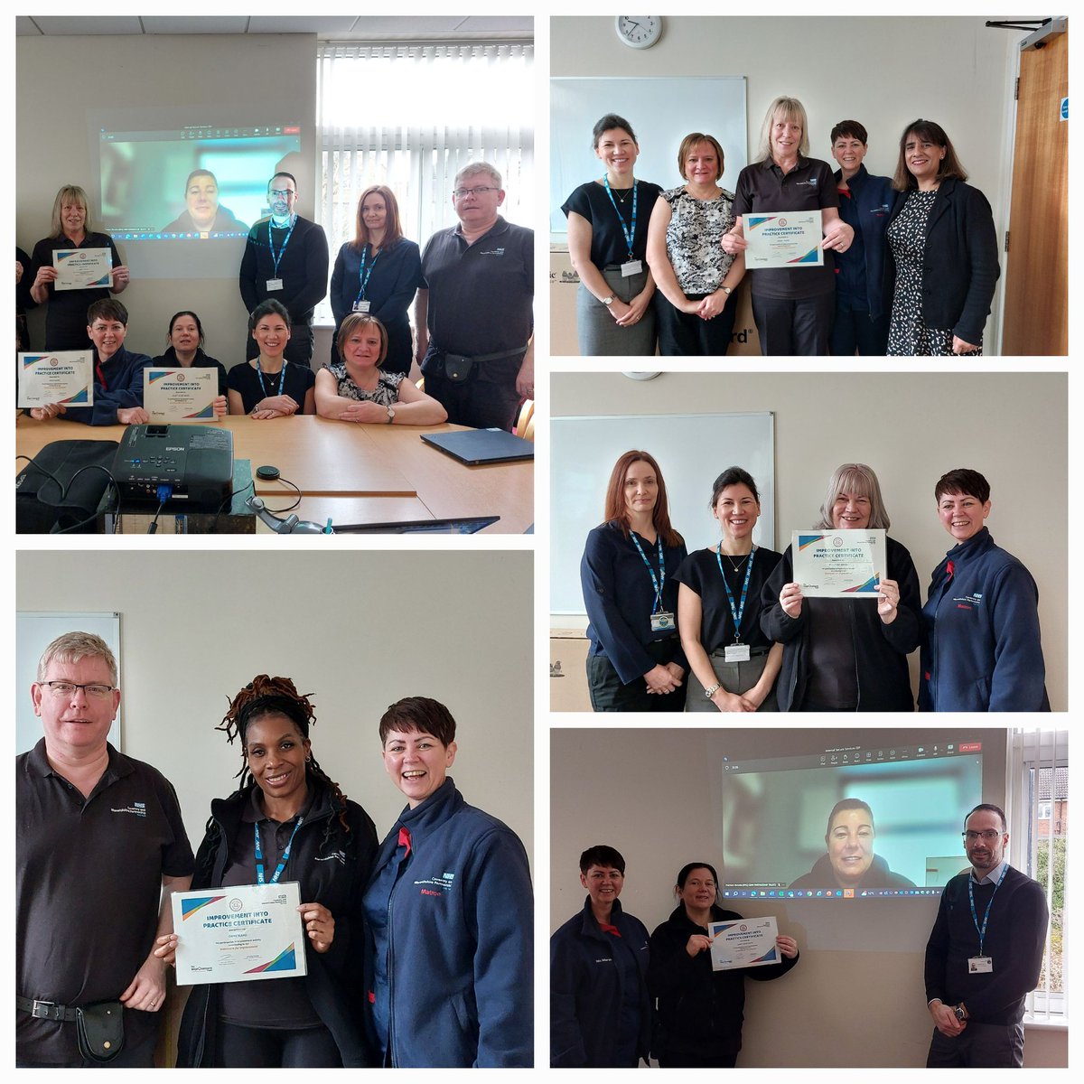 Well done to @CWPT_NHS staff in our secure inpatient services at #BrooklandsHospital for recent participation in #improvment work 👏🙌 #JanetShaw #Malvern #Eden and #Onyx all received #ImprovementIntoPractice certificates yesterday! #Movement4Improvement #QI #NHS @sonya_gardiner