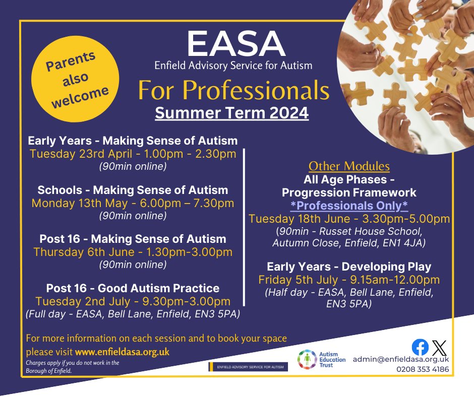 📣Professionals - Take a look at the AET training available at EASA in the summer term.
Please visit our website for more information and to book your place.
