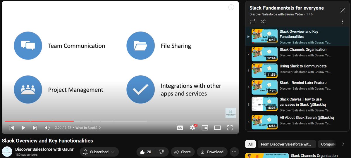 Sharing 'Slack Fundamentals for everyone' Playlist curated by Gaurav Yadav | <a href="/gyadav4/">Gaurav Yadav</a> on YouTube 👇🏻
youtube.com/playlist?list=…