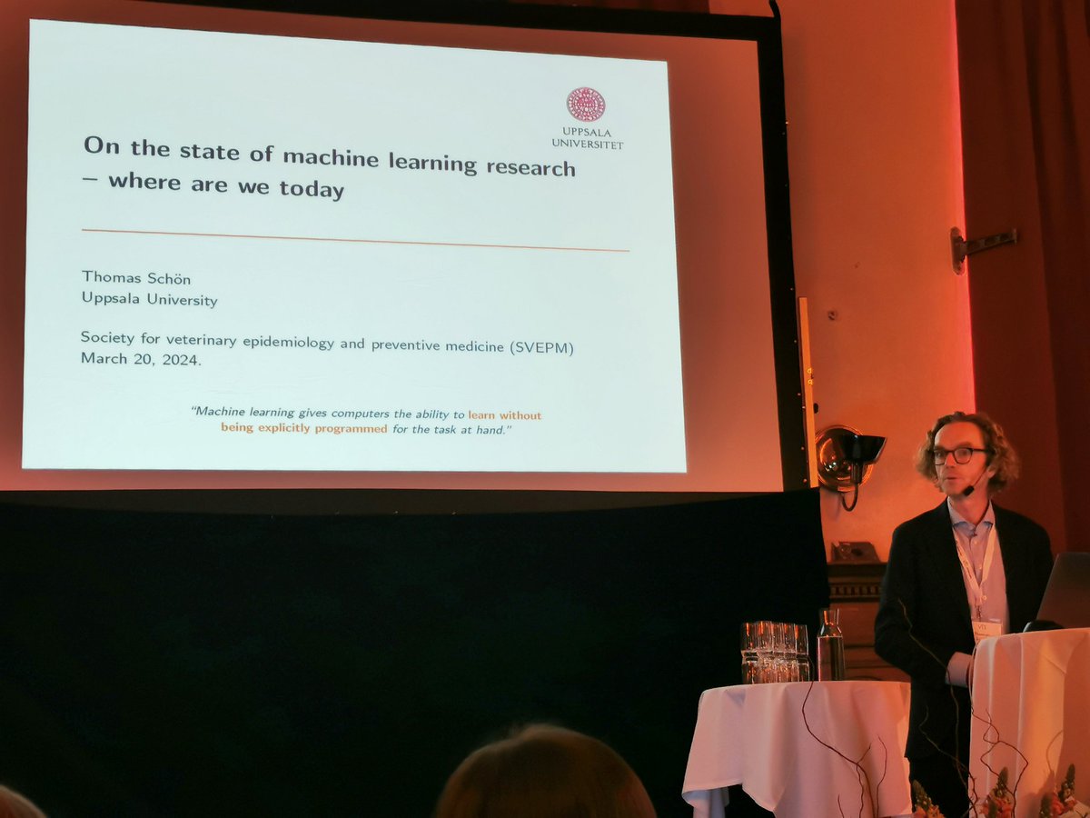🪧💻Great introduction to machine learning by keynote speaker Thomas Schön <a href="/uppsalauni/">Uppsala universitet</a> at #SVEPM2024 <a href="/SVEPM_Members/">SVEPM</a>