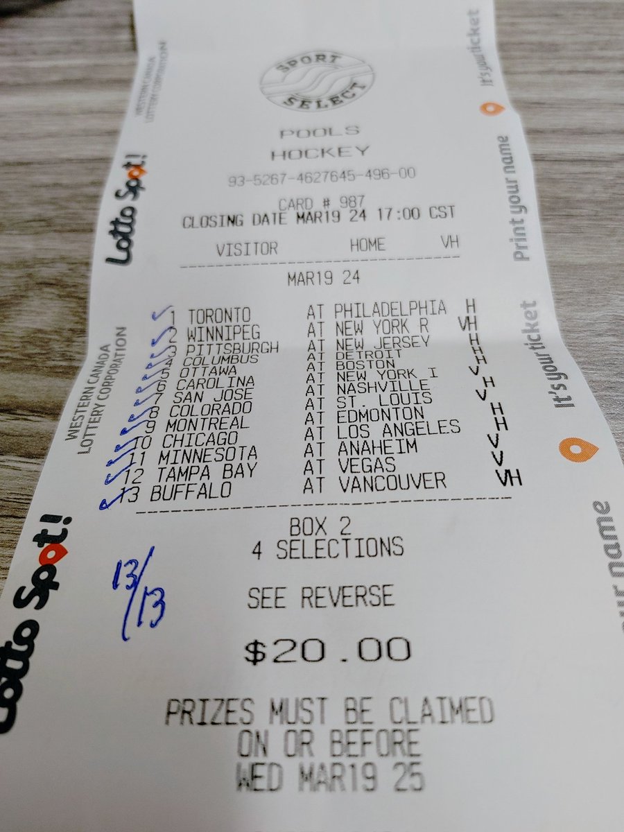 Big_G_09's tweet photo. #GoodMorning π #RanTheTable #NHL #Pools #SwamiG π³ββοΈ #Winning Woulda been nice for #LetsGoBuffalo to pull out the W too π° #SportsBetting Have a great day y'all π https://t.co/ABEcUo0xsp