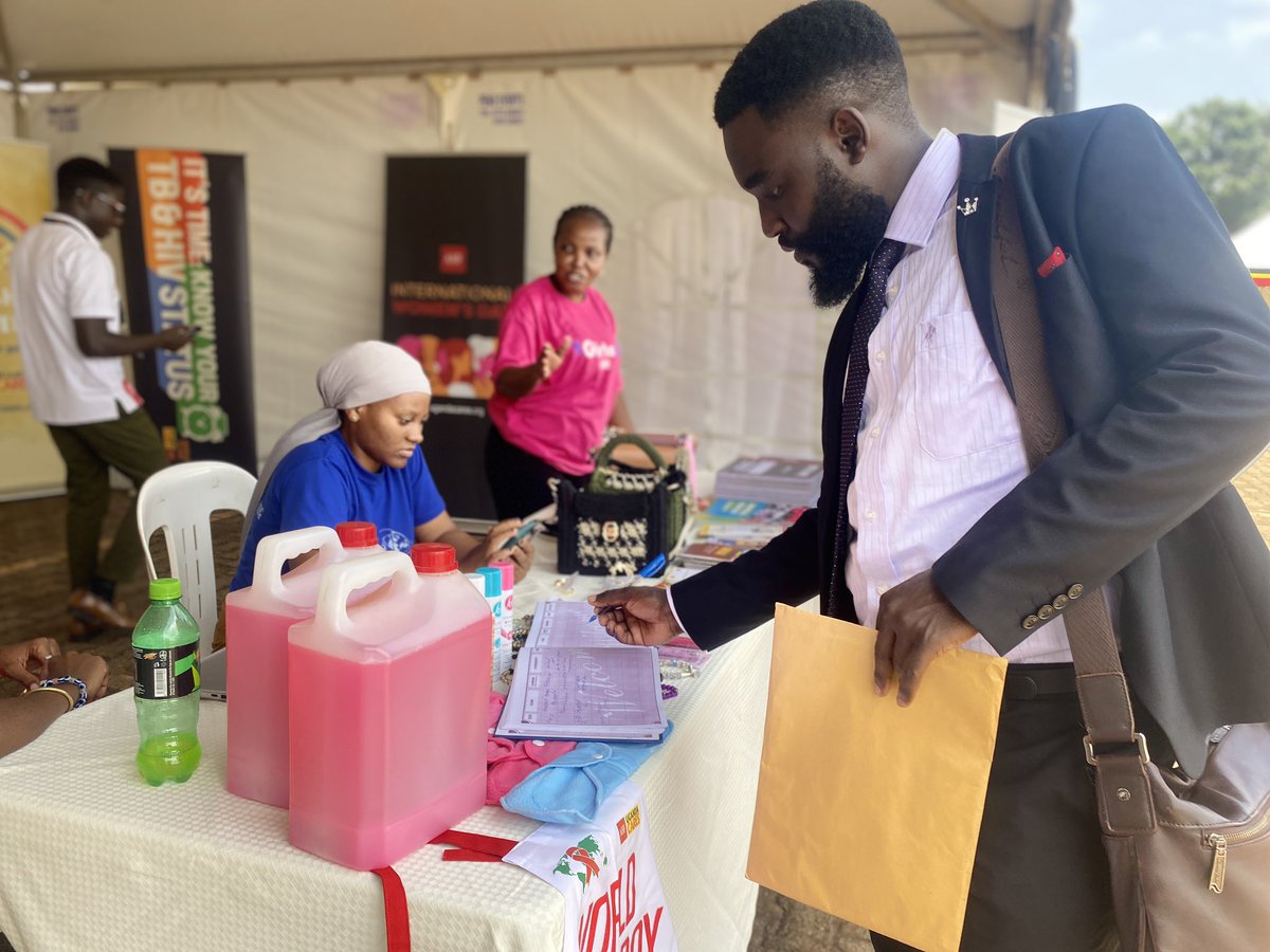 Glad to be part of the #EducationExhibition showcasing the items made by @GirlsAct_Uganda leaders Thanks @Educ_SportsUg for organizing this. #InternationalDayOfEducation