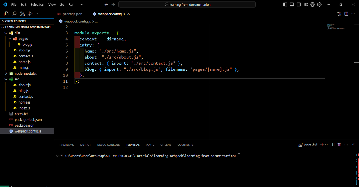 omooladev's tweet image. Today, I delved deeper into the Context and Entry options in webpack configuration.

I also gained knowledge about the different methods of defining the entry point.

#webpack #100DaysOfCode