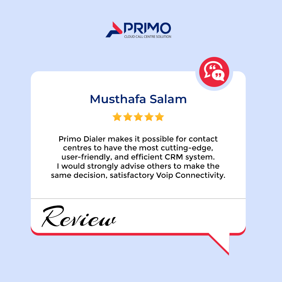Primodialler's tweet photo. Fantastic Feedback!

Your satisfaction is our top priority. Ready to experience the difference for yourself?

Book a demo today 👉https://t.co/nqie2FVDfo

#ClientSatisfaction #BookADemo #ExperienceTheDifference https://t.co/O3DoWD81BV