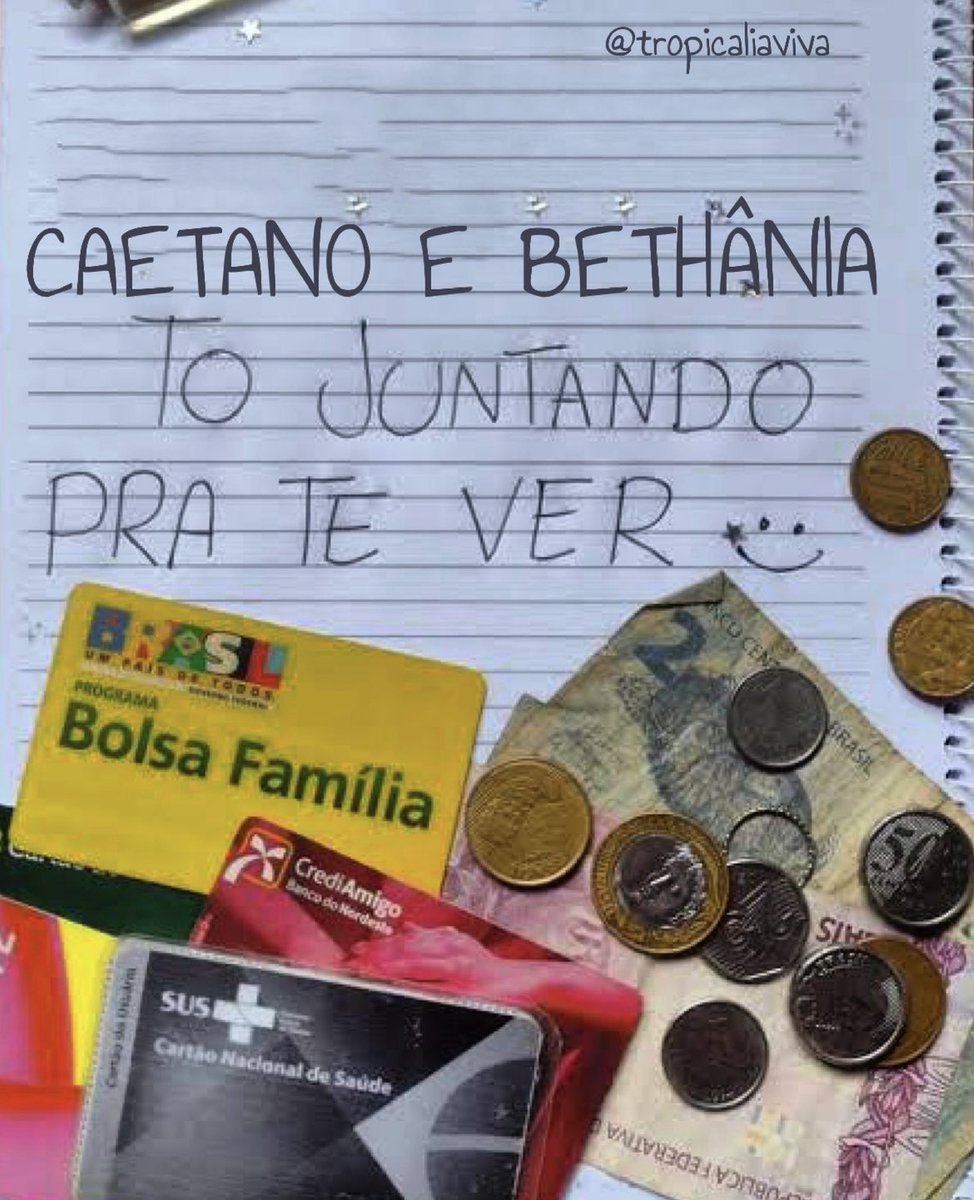 Avisa lá que nosso ingresso tá na mão, PORRAAAAAA

#CaetanoEBethâniaTour