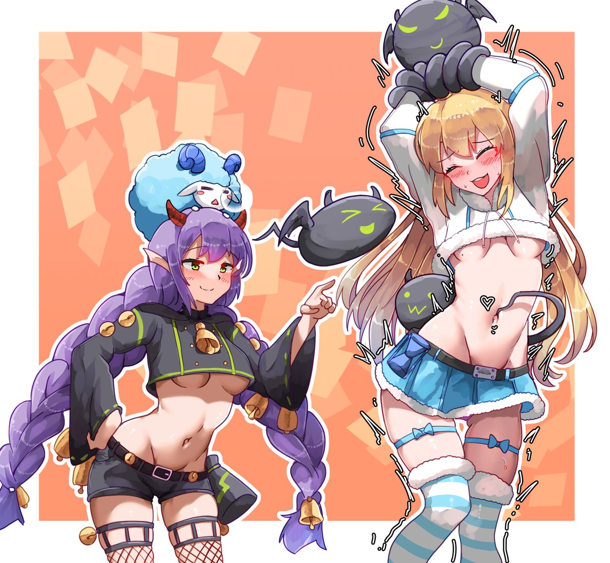 Lewd witch tickling from last year

Aria and Bianca belongs to <a href="/MoonTraveller1/">Moon_Traveller</a> 
The two witches tummy and underbooba are delicious for tickling