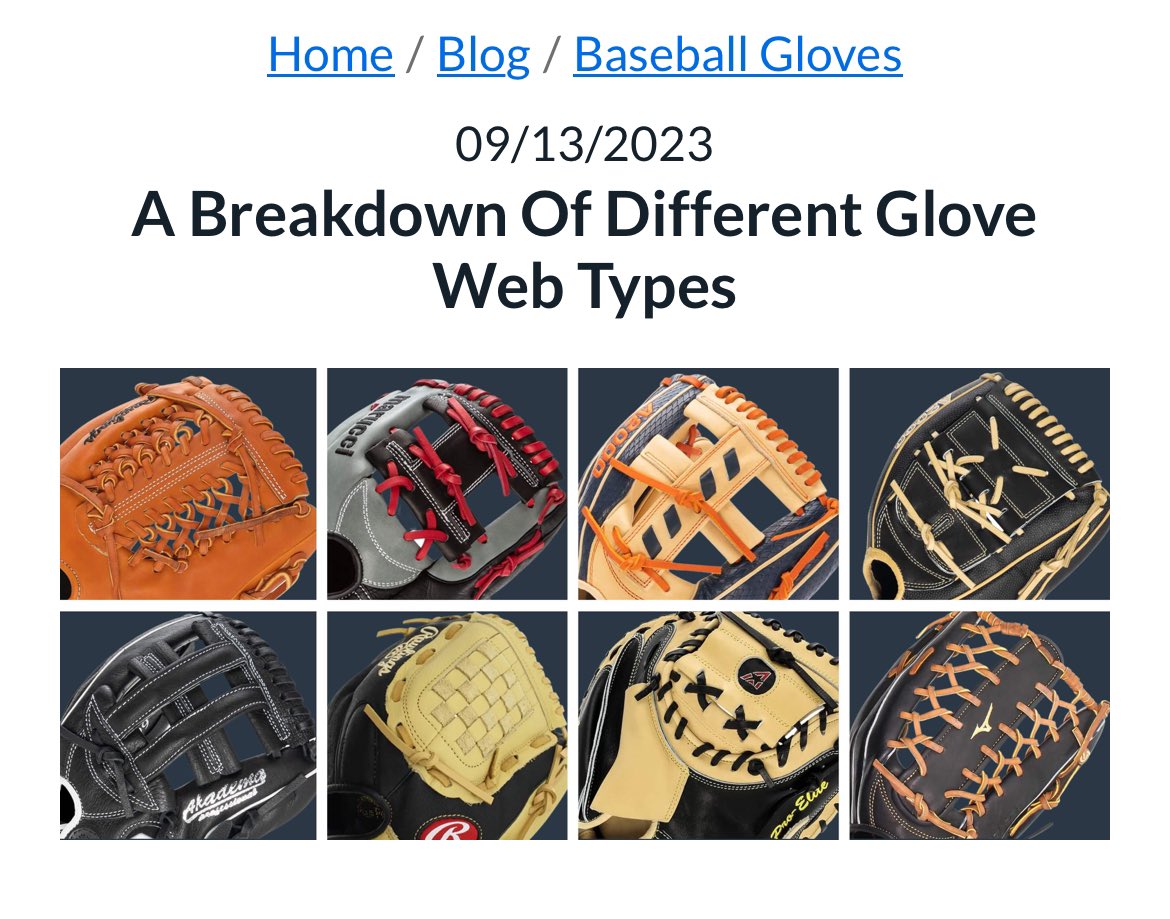 A Breakdown of Different Glove Web Types